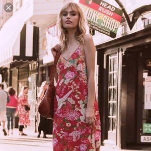 Delilah patchwork slip dress